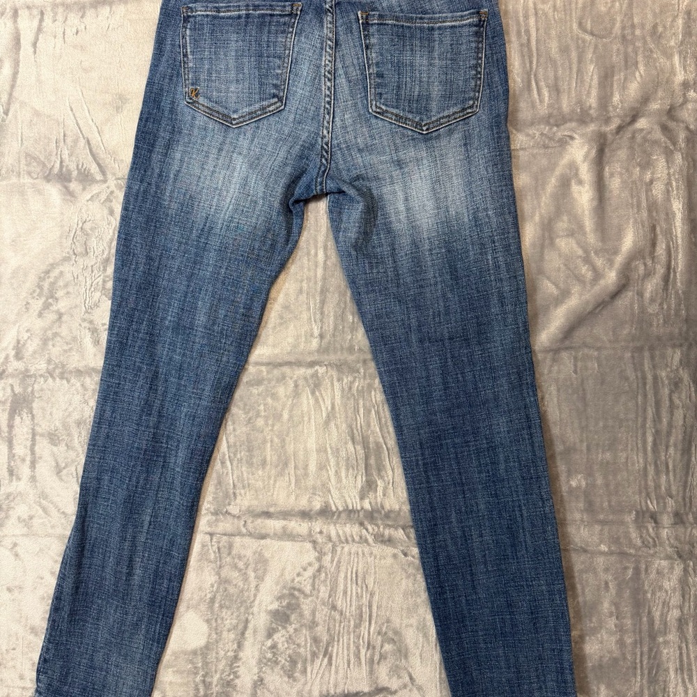 Kut from the Kloth Distressed Denim Slim Stretch Jeans Size 2 - Picture 6 of 7